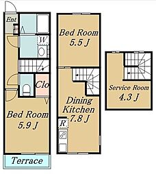 Rocher江古田 1階2SDKの間取り