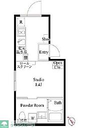 東武東上線 東武練馬駅 徒歩8分の賃貸マンション 3階ワンルームの間取り