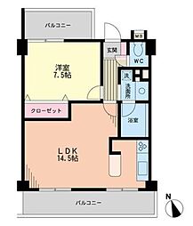 NFラヴェーラ 4階1LDKの間取り