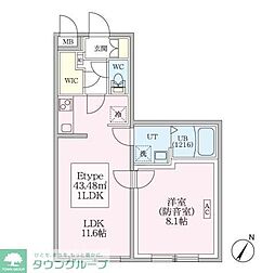 東京メトロ有楽町線 平和台駅 徒歩5分の賃貸マンション 1階1LDKの間取り