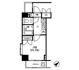 Ｔ＆Ｇ東池袋マンション 7階1Kの間取り