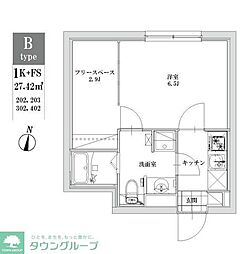 LEGALAND江古田 4階1Kの間取り