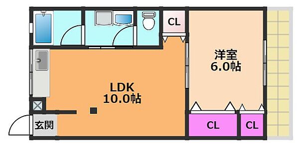 クレスト ｜大阪府高槻市芥川町4丁目(賃貸アパート1LDK・2階・35.00㎡)の写真 その2