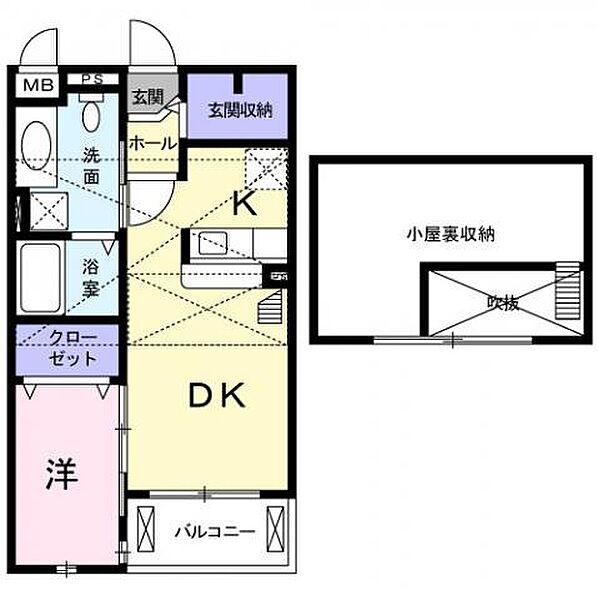 ハイバレーミドル ｜大阪府高槻市如是町(賃貸アパート1LDK・2階・33.34㎡)の写真 その2