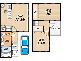 フォルトゥーナ  ｜ 大阪府高槻市城南町1丁目（賃貸テラスハウス2LDK・1階・61.00㎡） その2