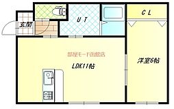CONSOLATA田家 1LDKの間取図画像