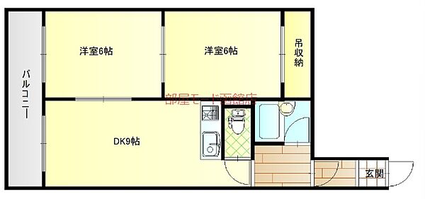 エイブルOKAMURA 503｜北海道函館市桔梗町(賃貸マンション2DK・5階・31.68㎡)の写真 その2