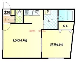 ドリームハイツII 303 ｜ 北海道函館市本通1丁目37-14（賃貸マンション1LDK・3階・46.37㎡） その2