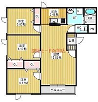 ビラミカエルNo.6 301 ｜ 北海道函館市戸倉町33-12（賃貸マンション3LDK・3階・77.50㎡） その2