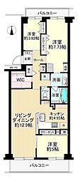 グリーンパーク春日部1番館いちょう 3LDKの間取図画像