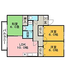 福岡県久留米市津福本町2234-1（賃貸アパート3LDK・1階・65.00㎡） その2