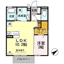 福岡県久留米市東合川6丁目2-35（賃貸アパート1LDK・1階・35.10㎡） その2