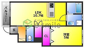 エスカレント広川 104 ｜ 福岡県八女郡広川町大字新代1389-345（賃貸アパート1LDK・1階・40.99㎡） その2