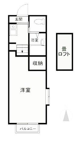 蔵ハウス ｜福岡県久留米市西町(賃貸アパート1R・1階・18.22㎡)の写真 その2