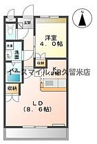 福岡県久留米市田主丸町殖木454-5（賃貸アパート1LDK・2階・36.00㎡） その2