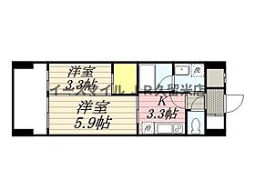 福岡県久留米市六ツ門町2-29（賃貸マンション2K・5階・31.68㎡） その2