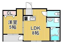 福岡県筑後市大字羽犬塚562（賃貸アパート1LDK・3階・35.00㎡） その2