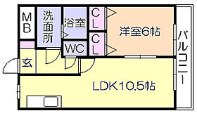 福岡県久留米市上津2丁目19-39（賃貸マンション1LDK・3階・42.00㎡） その2