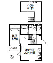 ノクステラ久留米駅南 203 ｜ 福岡県久留米市大石町2-1（賃貸アパート1LDK・2階・33.11㎡） その2