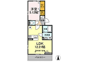 福岡県久留米市高良内町61-1（賃貸アパート1LDK・1階・40.04㎡） その2