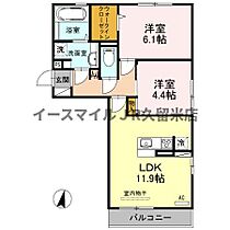 ＳAKＵRAII 201 ｜ 佐賀県三養基郡みやき町大字原古賀29-1（賃貸アパート2LDK・2階・54.18㎡） その2