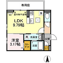 福岡県久留米市上津町1770-1（賃貸アパート1LDK・1階・32.72㎡） その2