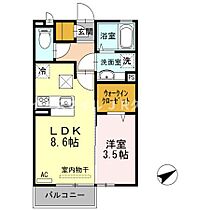 ラーンサバーイII 105 ｜ 福岡県久留米市宮ノ陣5丁目19-82-1（賃貸アパート1LDK・1階・33.39㎡） その2