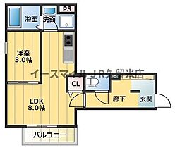 CLOVER津福（クローバーツブク）  ｜ 福岡県久留米市津福本町111-3（賃貸アパート1LDK・3階・30.64㎡） その2