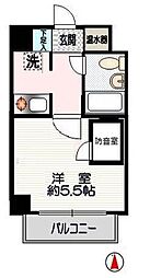 クリオ鶴ヶ峰壱番館 1Kの間取図画像