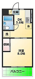 フォルクローレ 1DKの間取図画像