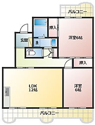間取図画像 2LDK
