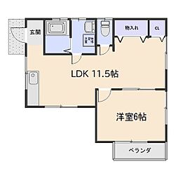 サンピュア望月 1LDKの間取図画像