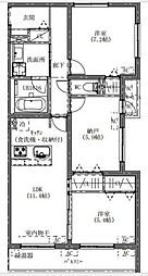 コート・リヴィエール柳町 3LDKの間取図画像