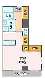 TI-DA常磐 ワンルームの間取図画像