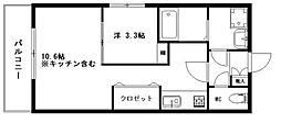 Roots 1LKの間取図画像