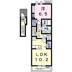 オリーブ巴町 1LDKの間取図画像