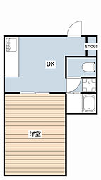 保科ビル 1DKの間取図画像