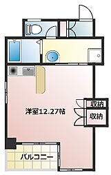 エンブル・ライフ駿河町 ワンルームの間取図画像