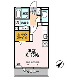 セドル谷田 ワンルームの間取図画像