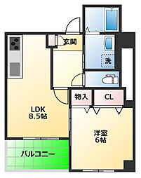 コンシェルジュ 1LDKの間取図画像