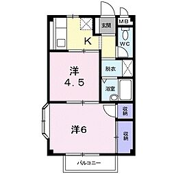 ファミールU 2Kの間取図画像