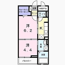 JSブレイヴ 1LDKの間取図画像