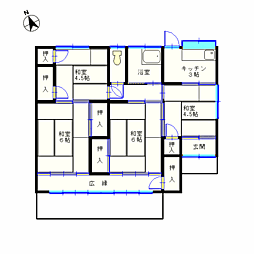 JR青梅線 青梅駅 徒歩10分の賃貸一戸建て 4Kの間取り