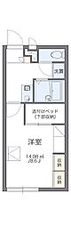レオパレス幸 1Kの間取図画像