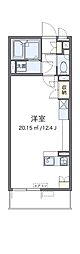 JR中央本線 八王子駅 バス19分 尾崎下車 徒歩3分の賃貸マンション 3階ワンルームの間取り