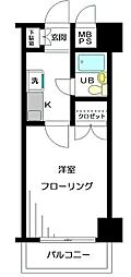 JR中央本線 豊田駅 徒歩15分の賃貸マンション 1階1Kの間取り