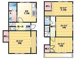 ハイツ江添 4DKの間取図画像
