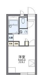 レオパレスセレーヌ 1Kの間取図画像