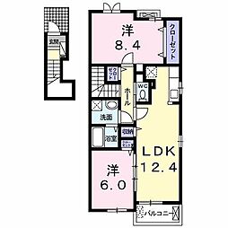 サンライズトキワ 2LDKの間取図画像