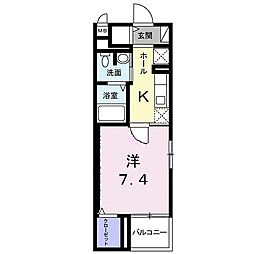 グランツ・K 1Kの間取図画像